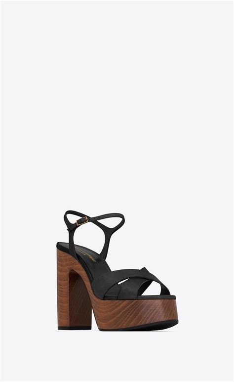 BIANCA Platform sandals in smooth leather 